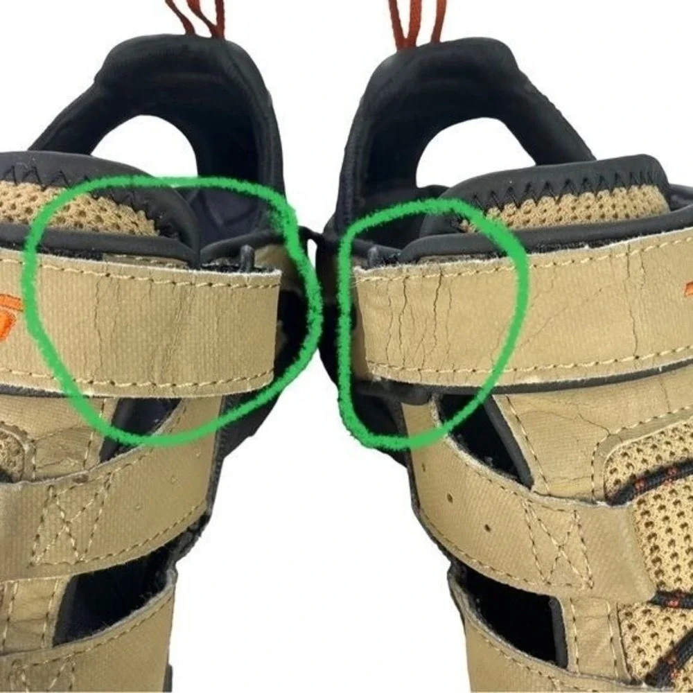 Teva Closed Toe Hiking Sandals Leather Trail Outdoor Sport Y2K Minimalist Mens 8